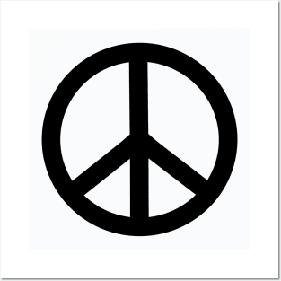 PEACE Sign Black Retro Posters and Art